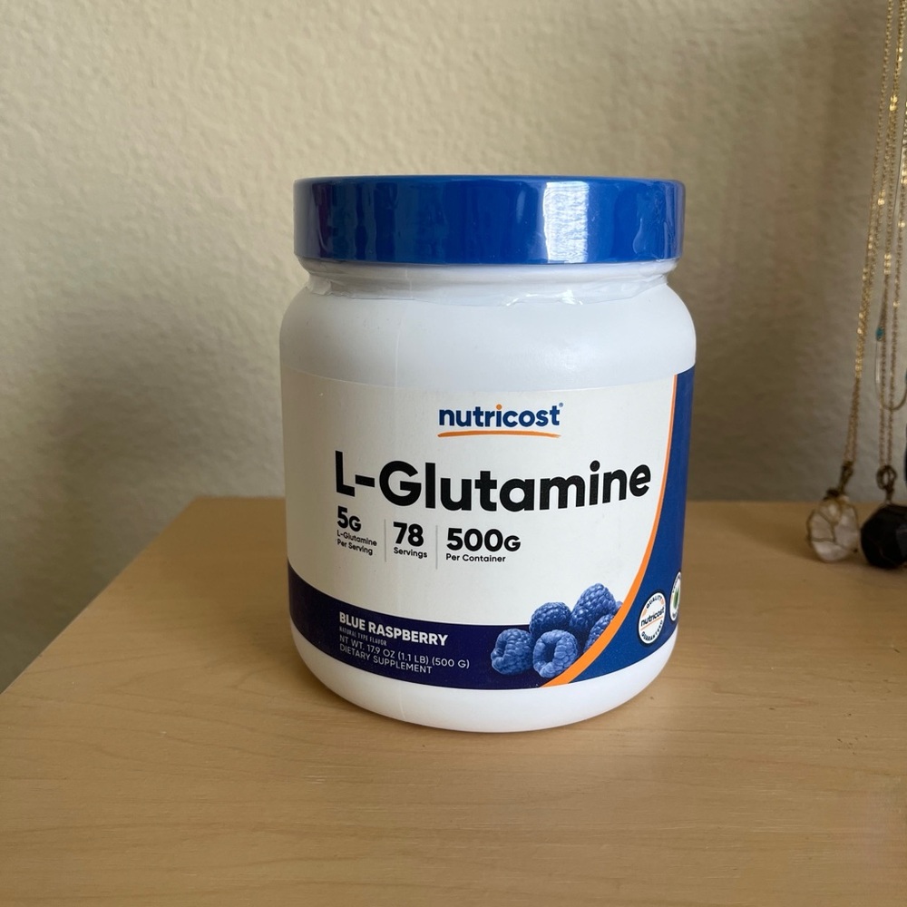 Nutricost L-Glutamine Powder (500 Grams) (Blue Raspberry)